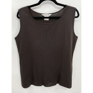 MISOOK Dark Brown Sleeveless Tank Top Shirt Size M